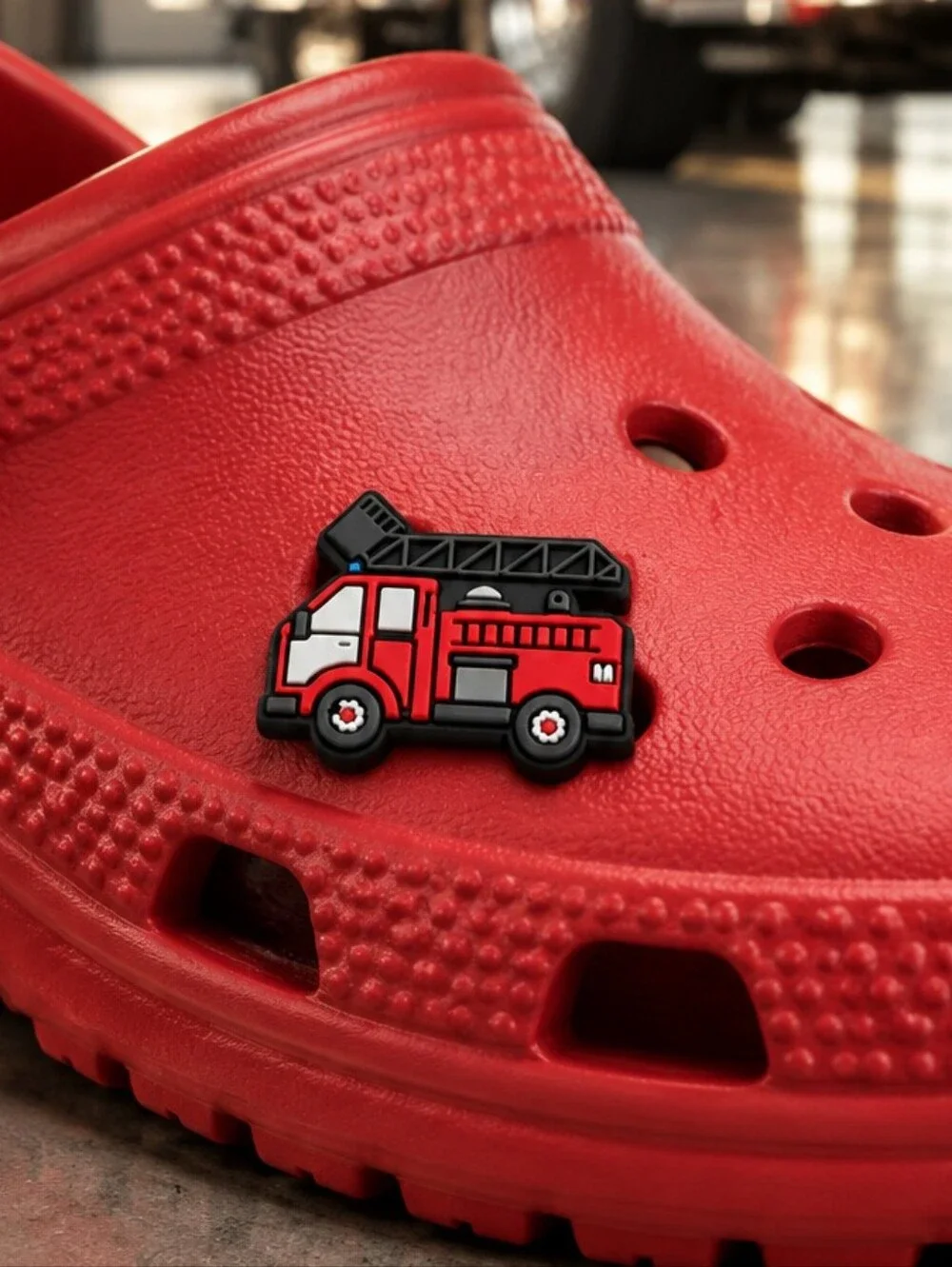 Fire Truck Croc Shoe Charm Firefighter First Responder Fire Engine Jibbitz Style